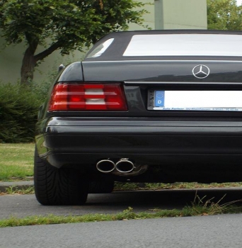 Edelstahl Sportauspuff für SL R129 AMG-Look