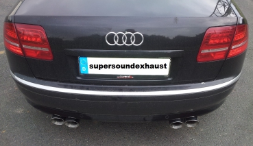 Edelstahl Sportauspuff für Audi A8 (Duplex)