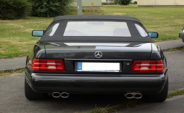 Sportauspuff Anlage für Mercedes Benz SL R129 AMG-Look 4 Rohr