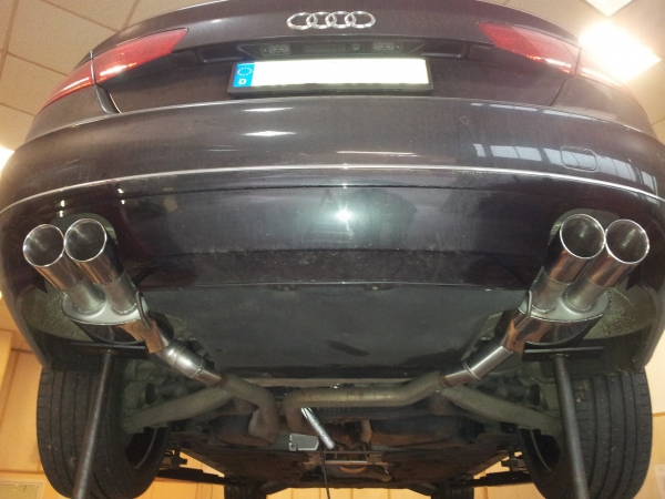 Edelstahl Sportauspuff für Audi A8 (Duplex)