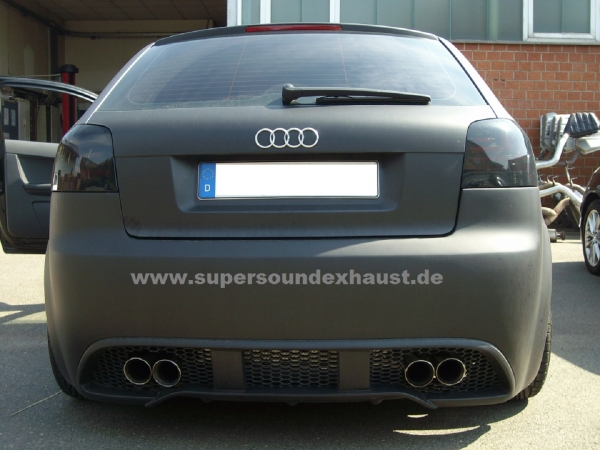 Edelstahl Sportauspuff für Audi A3 (Duplex)