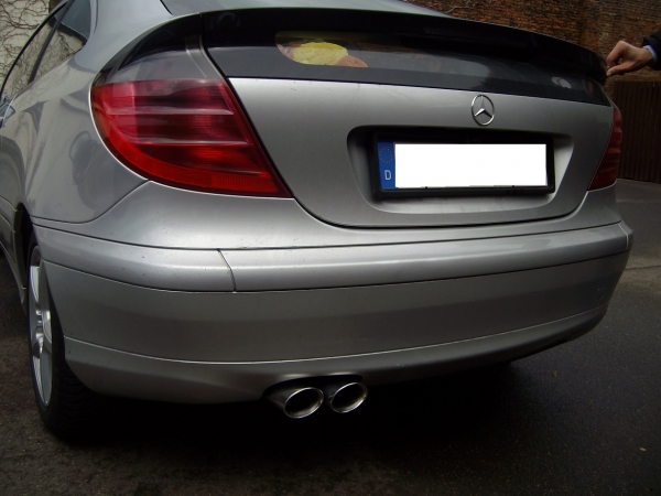 Supersoundexhaust De Edelstahl Sportauspuff Fur Cl Sportcoupe W203 W204